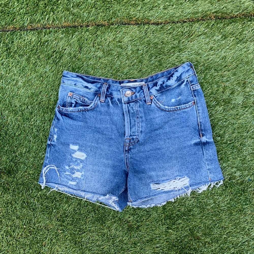 Topshop Ashley Cut Off Distressed Jean Shorts